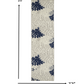 HomeRoots 2’ x 10’ Ivory and Navy Indoor Outdoor Runner Rug