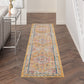 HomeRoots 2' x 10' Ivory and Yellow Center Medallion Runner Rug