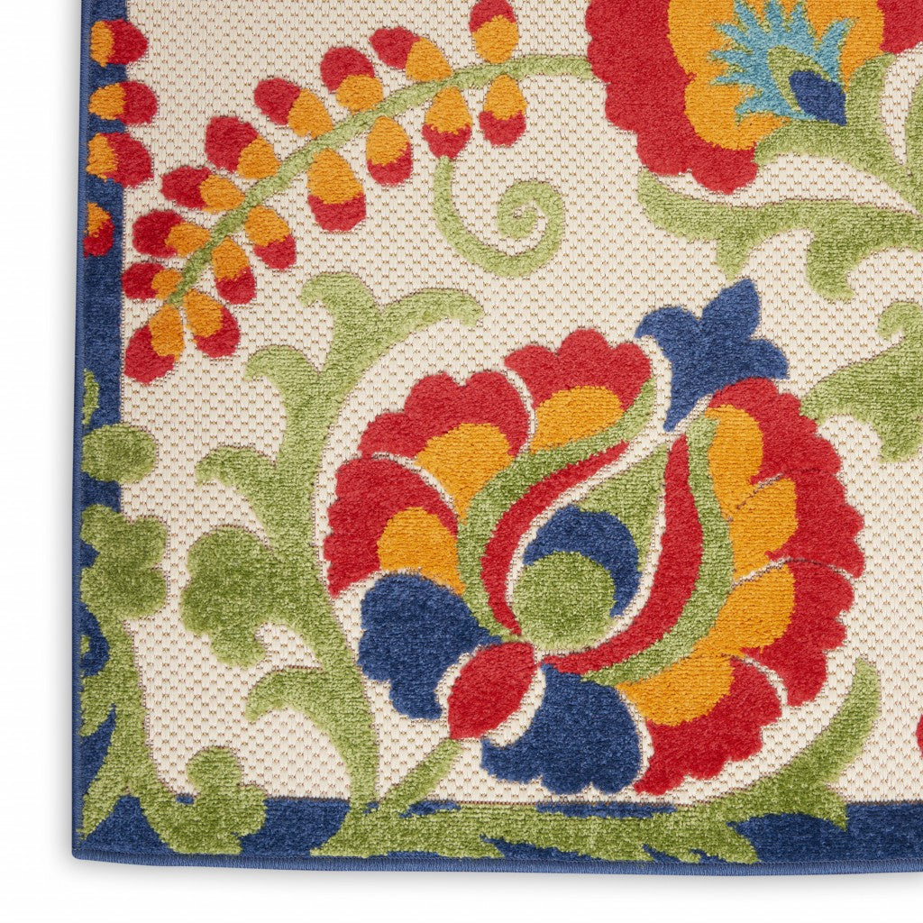 HomeRoots 2’ x 10’ Mediterra Indoor Outdoor Runner Rug