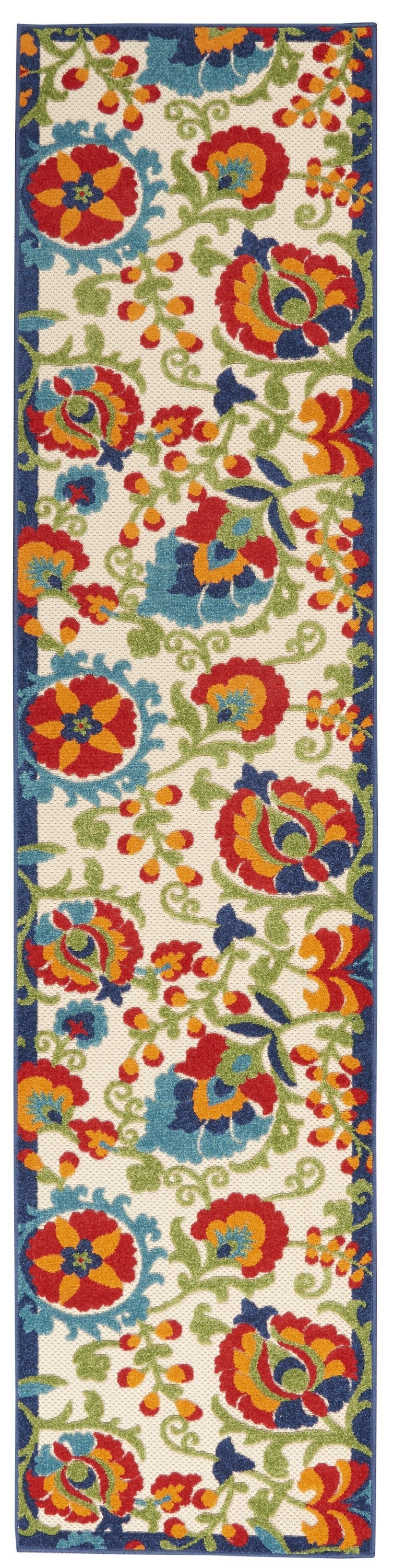 HomeRoots 2’ x 10’ Mediterra Indoor Outdoor Runner Rug