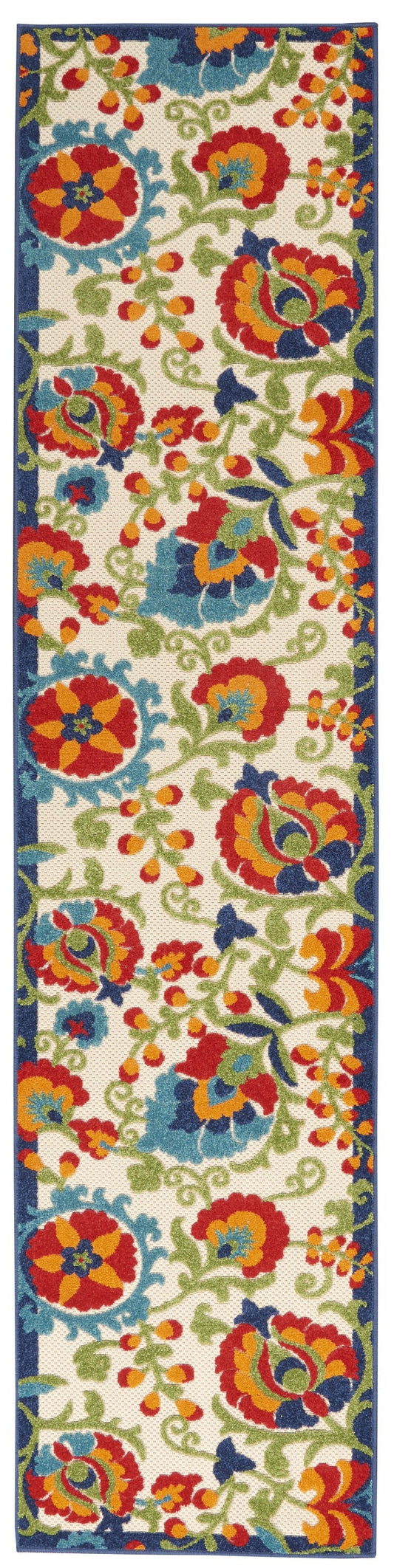 HomeRoots 2’ x 10’ Mediterra Indoor Outdoor Runner Rug