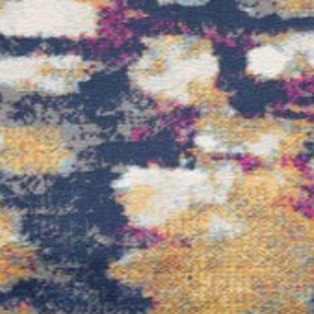 HomeRoots 2' x 10' Multicolored Abstract Painting Runner Rug