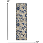 HomeRoots 2’ x 10’ Natural and Blue Indoor Outdoor Runner Rug