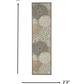 HomeRoots 2’ x 10’ Natural and Gray Indoor Outdoor Runner Rug