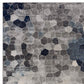HomeRoots 2' x 10' Navy Blue Cobblestone Pattern Runner Rug