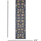 HomeRoots 2' x 10' Navy Blue Floral Buds Runner Rug