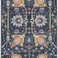 HomeRoots 2' x 10' Navy Blue Floral Buds Runner Rug