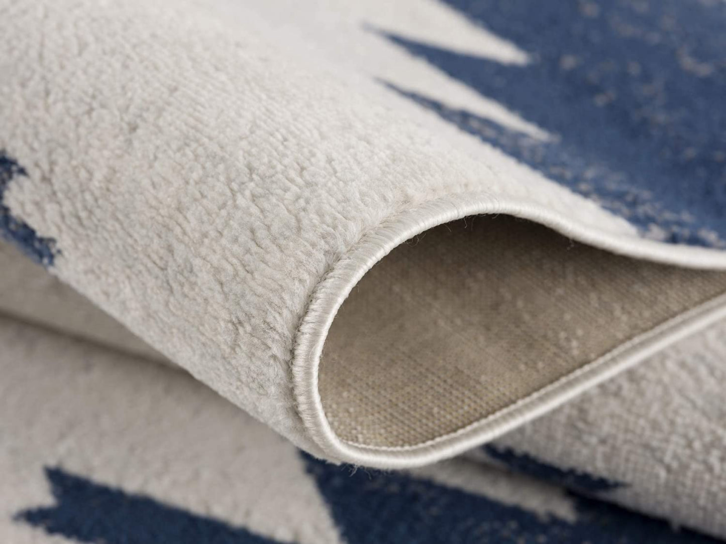 HomeRoots 2' x 10' Navy and Ivory Tribal Pattern Runner Rug