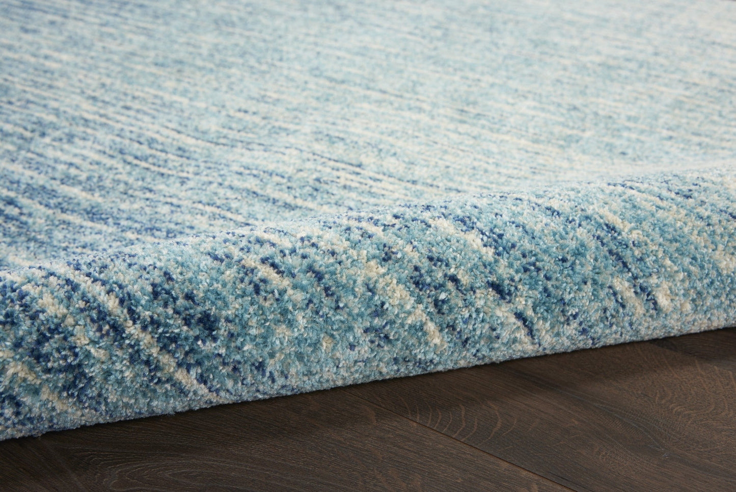 HomeRoots 2' x 10' Navy and Light Blue Abstract Runner Rug