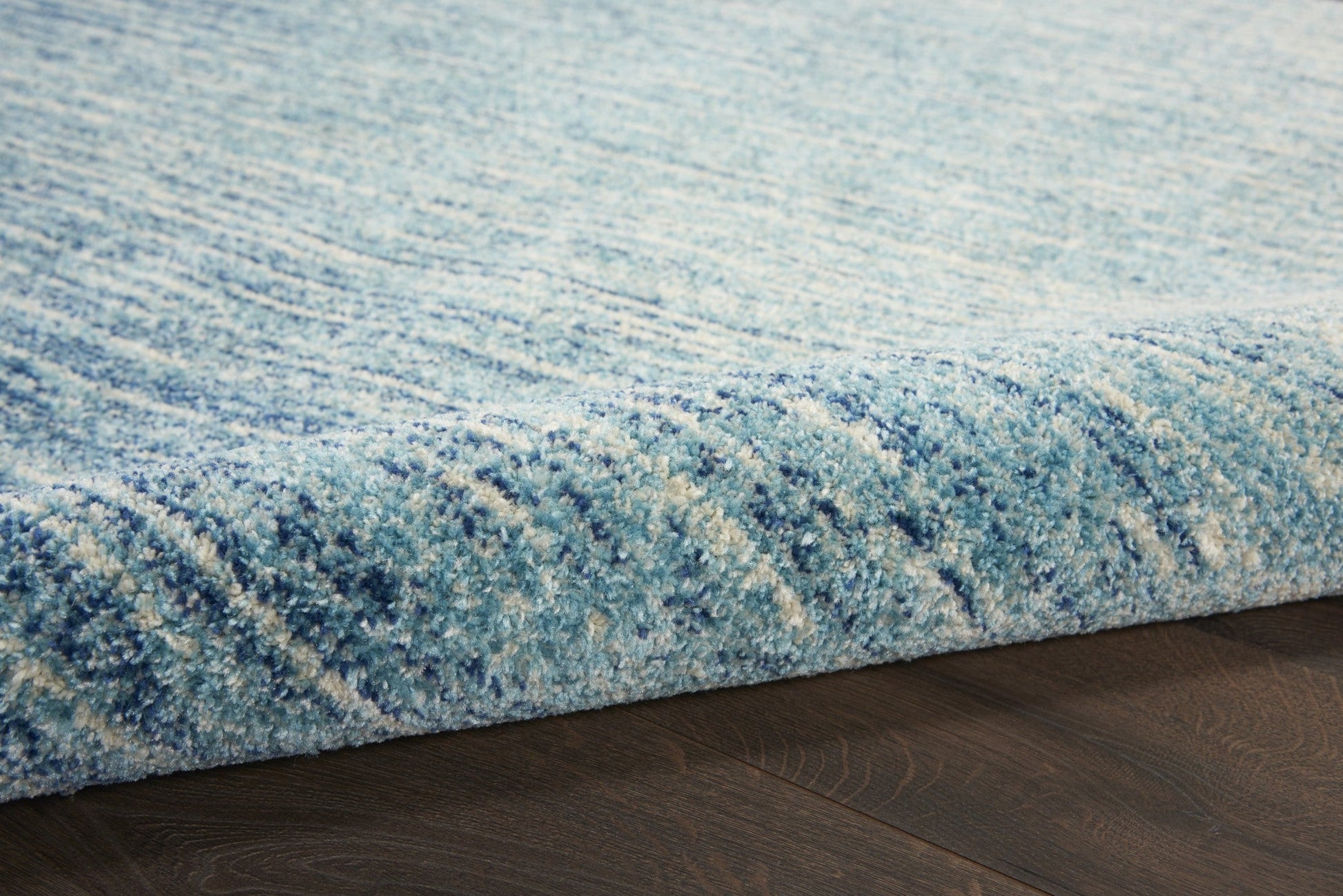 HomeRoots 2' x 10' Navy and Light Blue Abstract Runner Rug