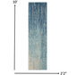 HomeRoots 2' x 10' Navy and Light Blue Abstract Runner Rug