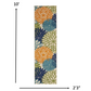 HomeRoots 2’ x 10' Orange Outdoor Runner Rug With Floral Finish