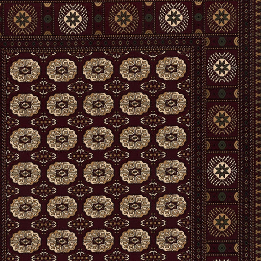HomeRoots 2' x 10' Red Eclectic Geometric Pattern Runner Rug