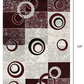 HomeRoots 2' x 10' Red and White Inverse Circles Runner Rug