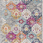 HomeRoots 2’ x 10’ Rust Distressed Floral Runner Rug