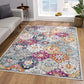 HomeRoots 2’ x 10’ Rust Distressed Floral Runner Rug