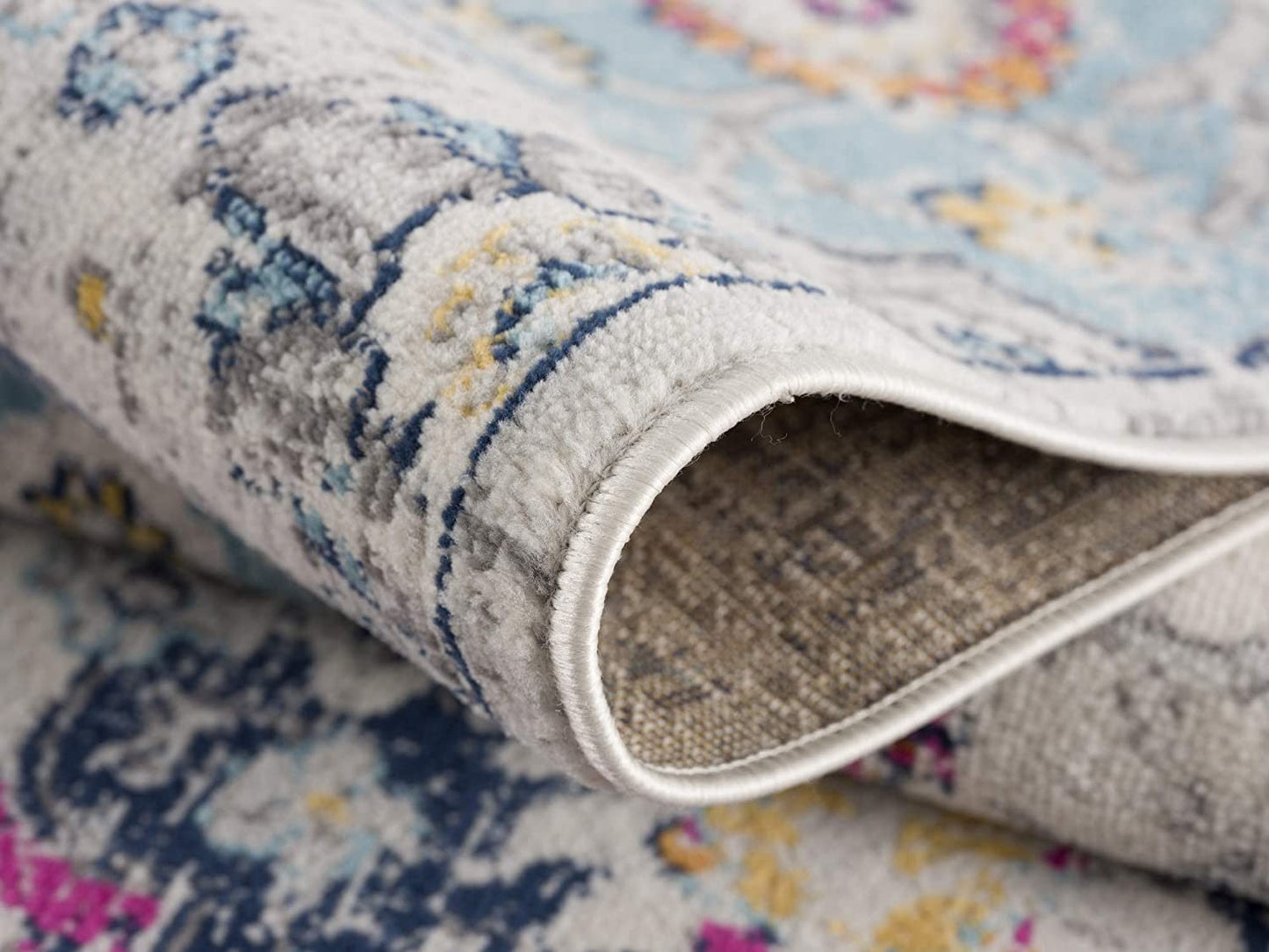 HomeRoots 2’ x 10’ Rust Distressed Floral Runner Rug