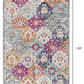 HomeRoots 2’ x 10’ Rust Distressed Floral Runner Rug
