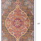 HomeRoots 2' x 10' Rustic Orange Medallion Runner Rug