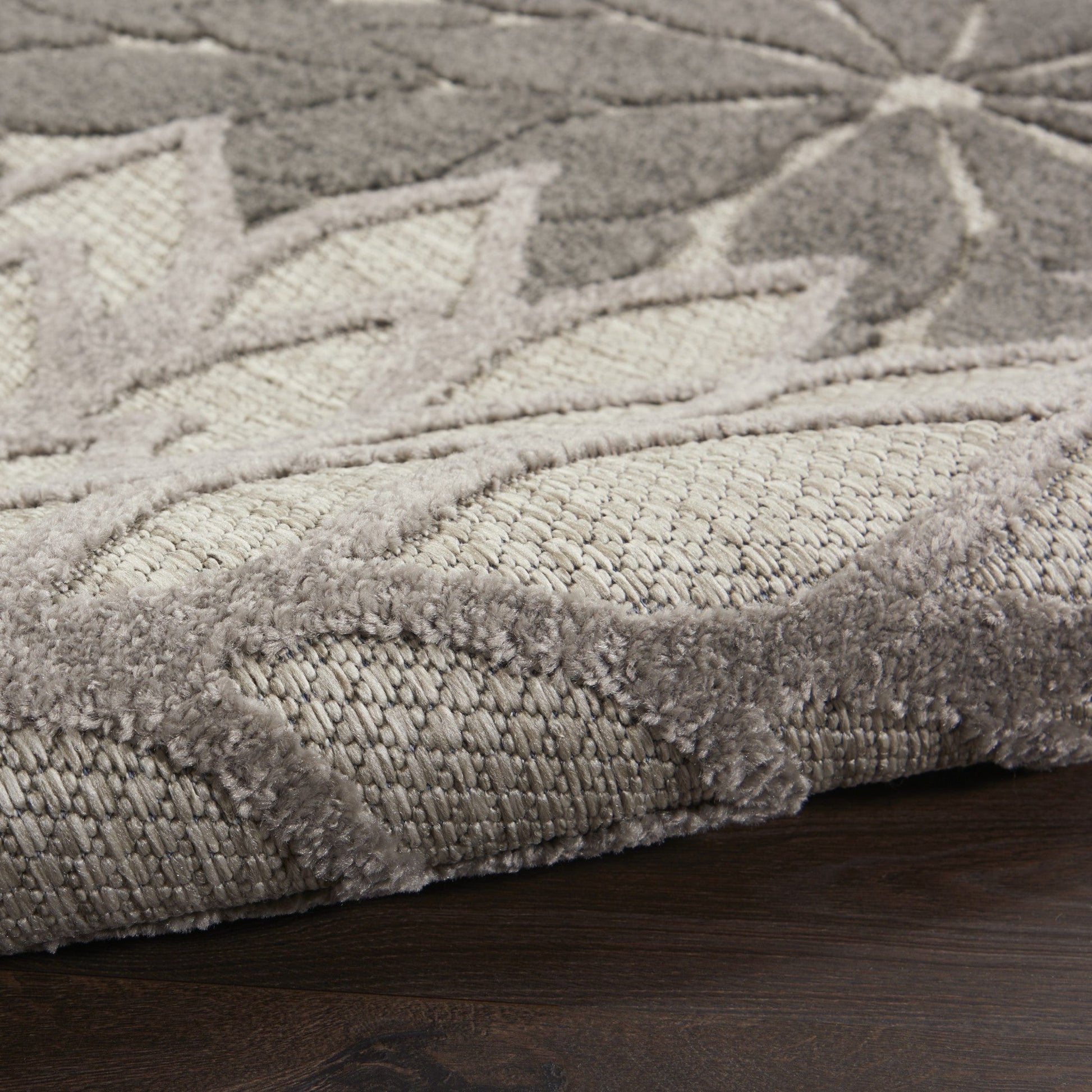 HomeRoots 2' x 10' Silver and Gray Indoor Outdoor Runner Rug