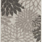 HomeRoots 2' x 10' Silver and Gray Indoor Outdoor Runner Rug