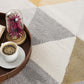 HomeRoots 2' x 10' Yellow Triangular Lattice Runner Rug