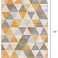 HomeRoots 2' x 10' Yellow Triangular Lattice Runner Rug