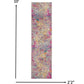 HomeRoots 2' x 10' Yellow and Pink Coral Reef Runner Rug