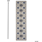 HomeRoots 2' x 12' Gray and Blue Indoor Outdoor Runner Rug