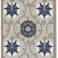 HomeRoots 2' x 12' Gray and Blue Indoor Outdoor Runner Rug