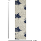 HomeRoots 2’ x 12’ Ivory and Navy Indoor Outdoor Runner Rug