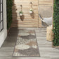 HomeRoots 2’ x 12’ Natural and Gray Indoor Outdoor Runner Rug