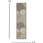 HomeRoots 2’ x 12’ Natural and Gray Indoor Outdoor Runner Rug