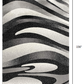 HomeRoots 2' x 13' Black and Gray Abstract Marble Runner Rug