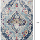HomeRoots 2' x 13' Blue Distressed Medallion Runner Rug