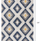 HomeRoots 2' x 13' Blue and Gray Kilim Pattern Runner Rug