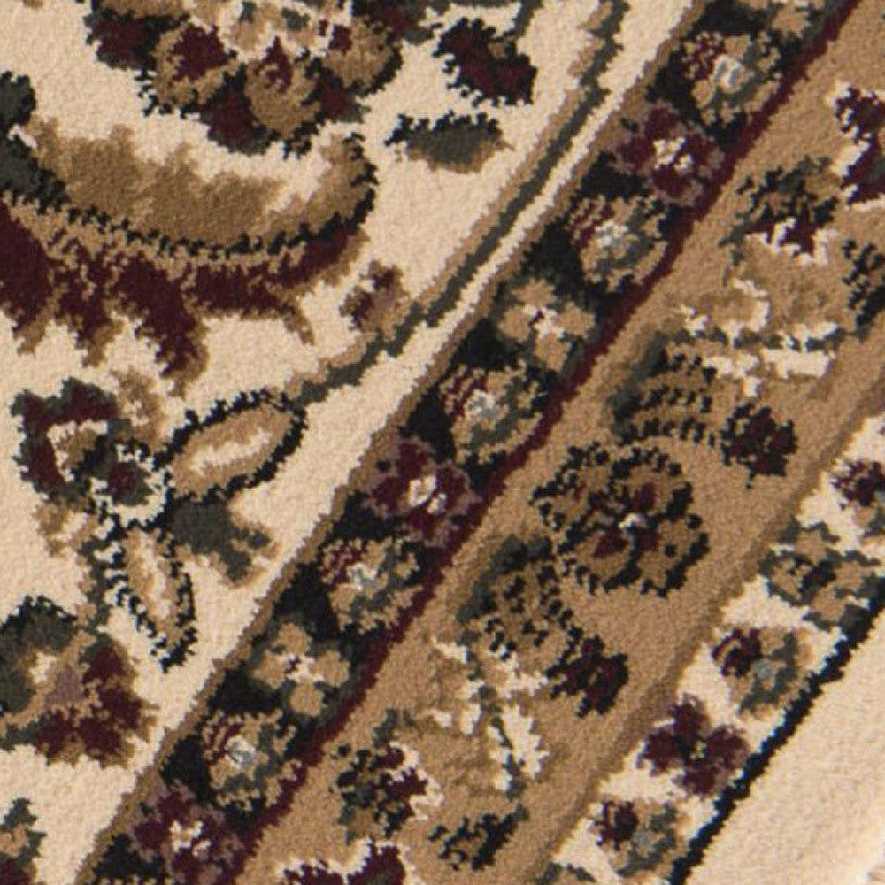 HomeRoots 2' x 13' Cream Traditional Decorative Runner Rug