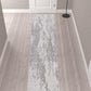 HomeRoots 2' x 13' Cream and Gray Faded Filigree Runner Rug