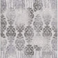 HomeRoots 2' x 13' Gray Dripping Damask Runner Rug