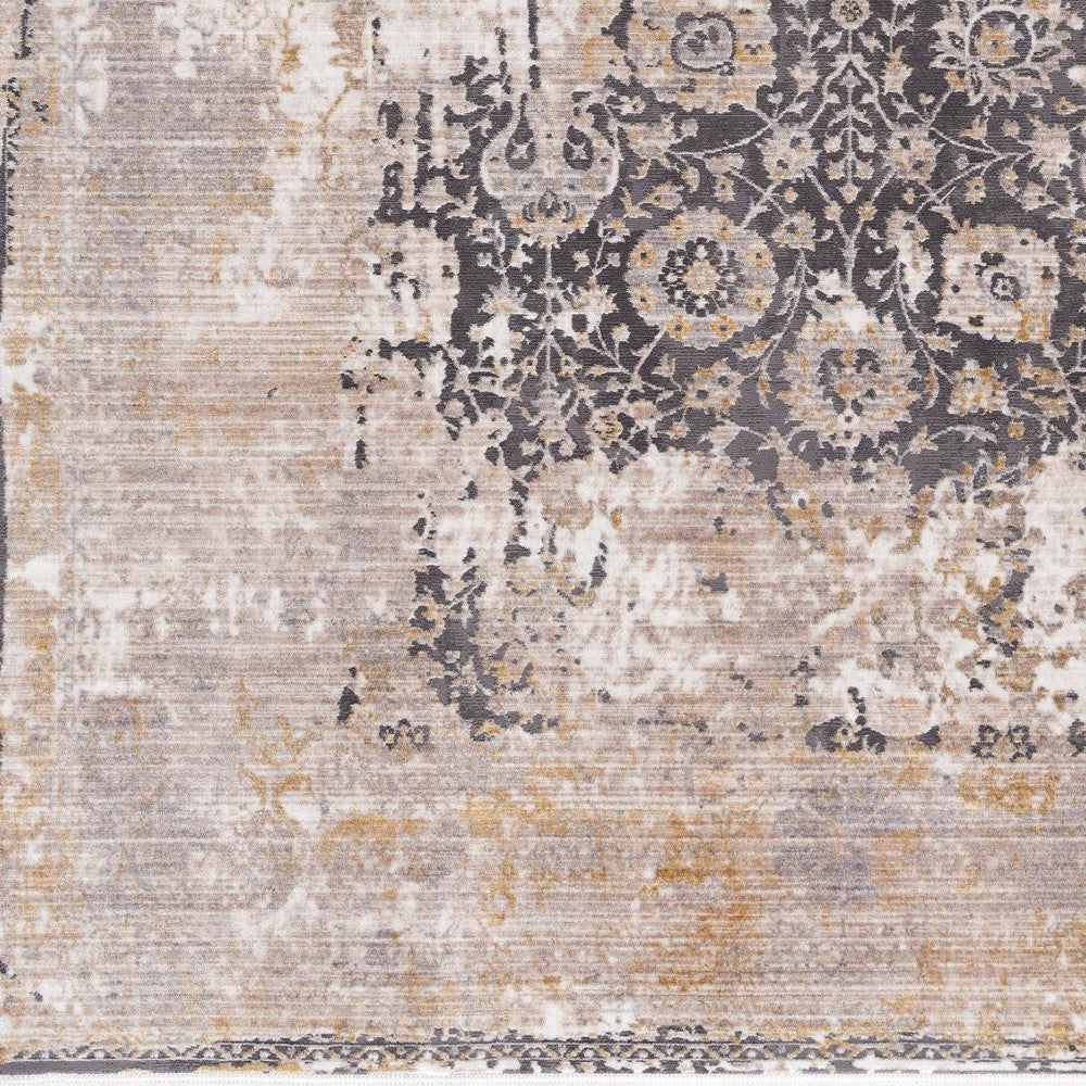 HomeRoots 2' x 13' Gray Washed Out Persian Runner Rug