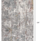 HomeRoots 2' x 13' Gray and Ivory Abstract Runner Rug
