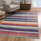 HomeRoots 2' x 13' Multicolor Irregular Striped Runner Rug