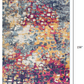 HomeRoots 2' x 13' Multicolored Abstract Painting Runner Rug