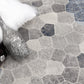 HomeRoots 2' x 13' Navy Blue Cobblestone Pattern Runner Rug