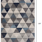 HomeRoots 2' x 13' Navy Blue Geometric Diamond Runner Rug