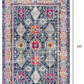 HomeRoots 2' x 13' Navy Traditional Decorative Runner Rug
