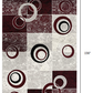 HomeRoots 2' x 13' Red and White Inverse Circles Runner Rug
