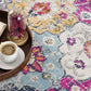 HomeRoots 2' x 13' Rust Distressed Floral Runner Rug