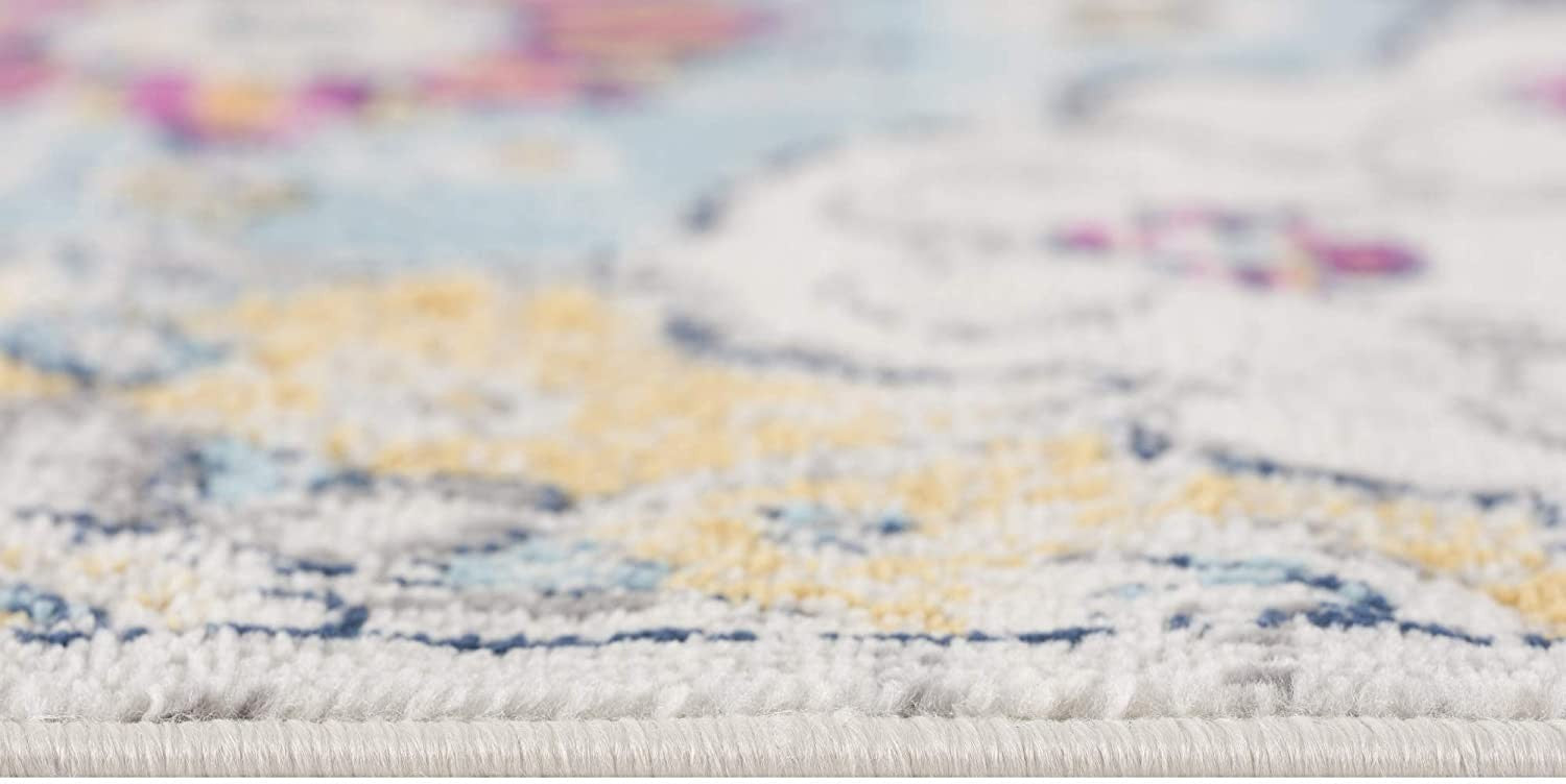 HomeRoots 2' x 13' Rust Distressed Floral Runner Rug