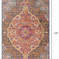 HomeRoots 2' x 13' Rustic Orange Medallion Runner Rug